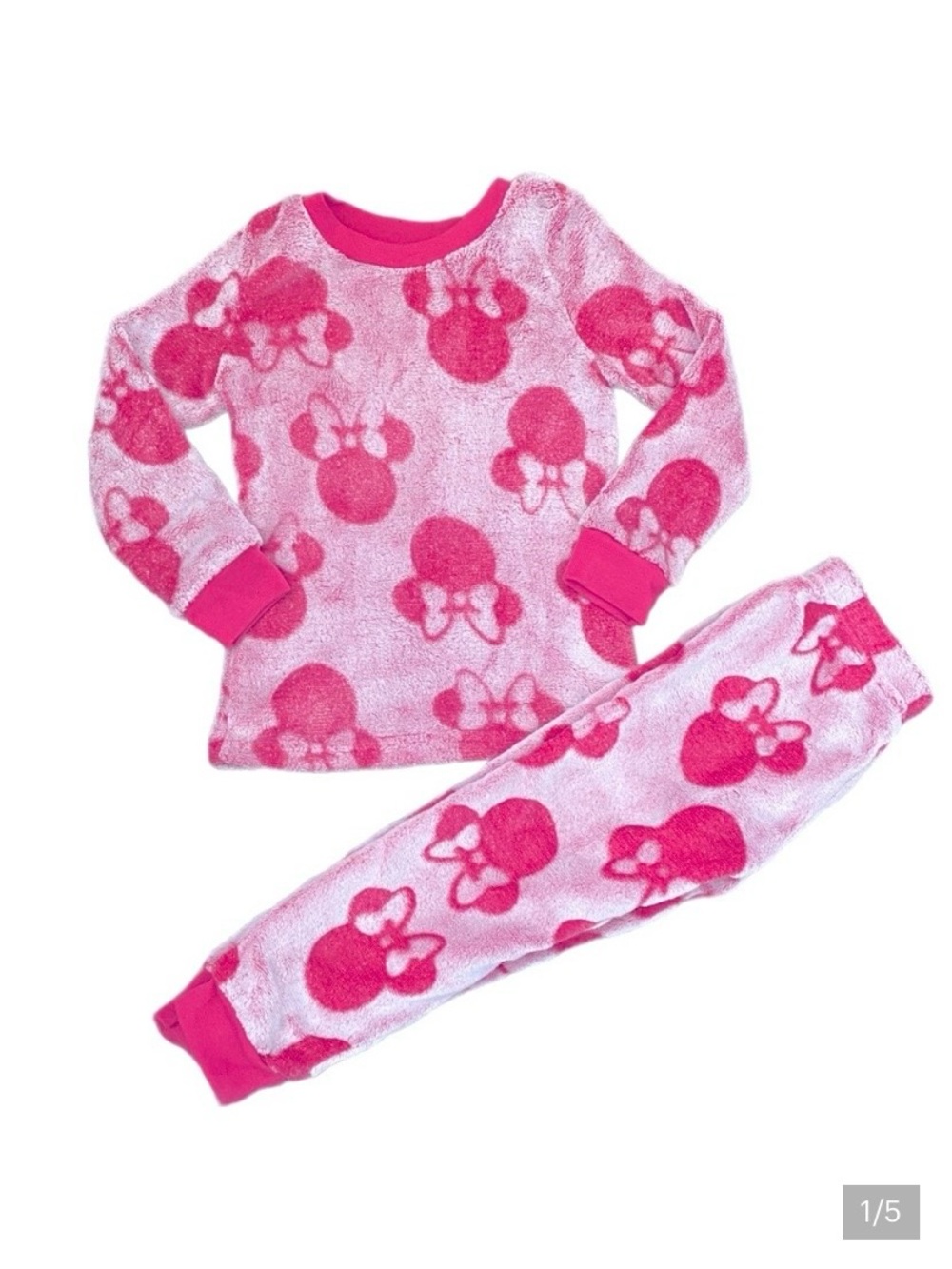 Disney Minnie Mouse Soft Fleece Sweatshirt & Joggers Size 4/5